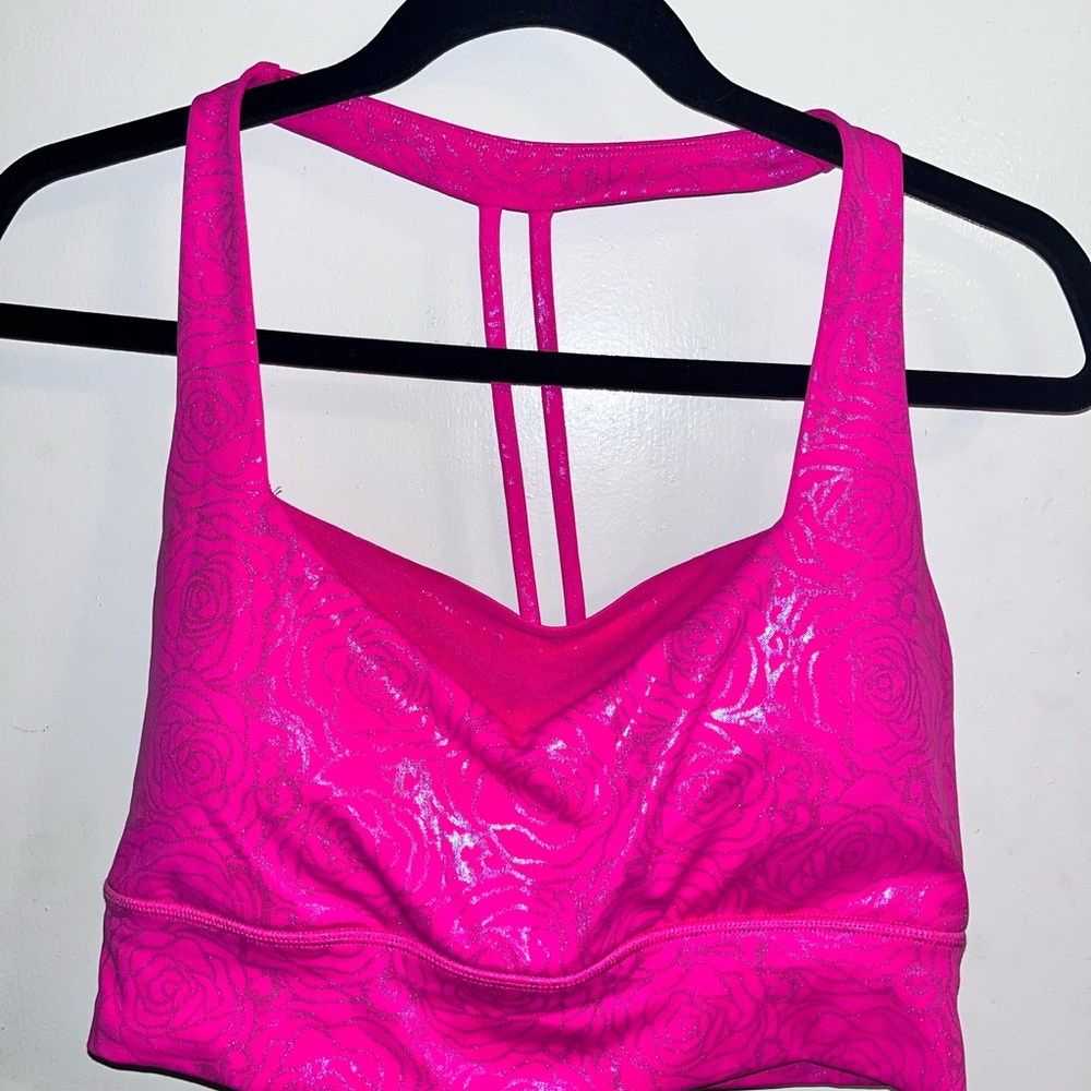 Crowned Athletics Beauty Sleep Pink Sports Bra L